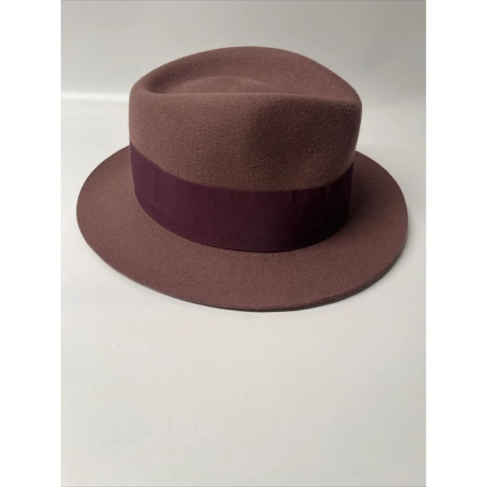 NWT Rag & Bone NY Women's Fedora Rose Hat With Trilby Drape Band Size S